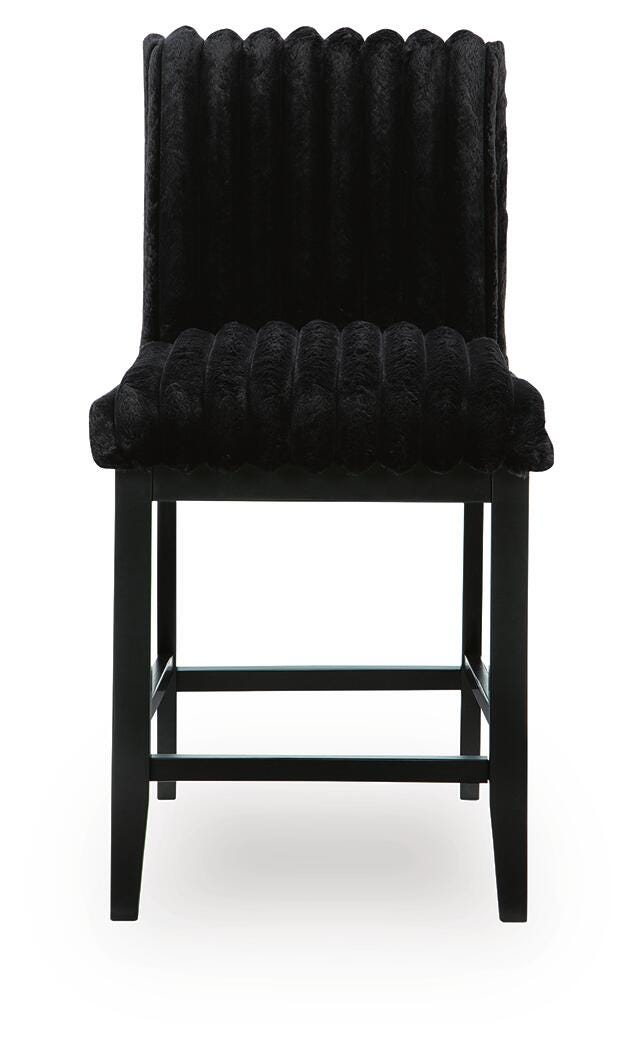 Mervannie Counter Height Barstool - Black (4)