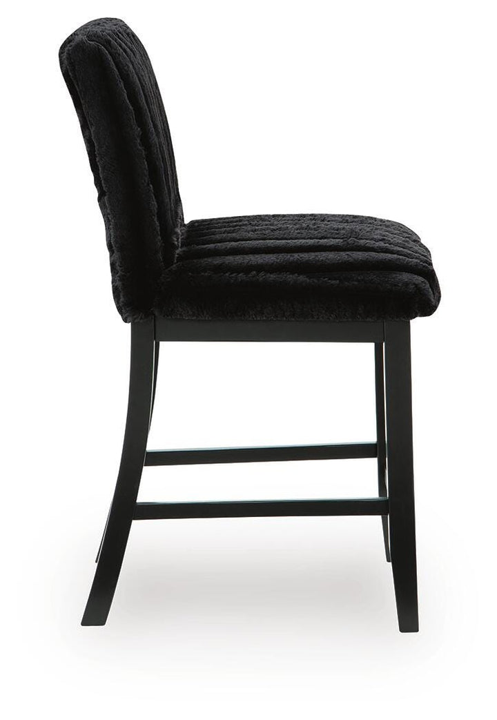 Mervannie Counter Height Barstool - Black (5)