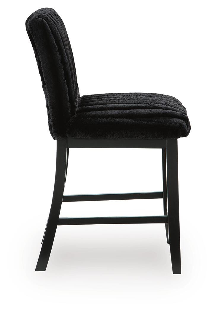 Mervannie Counter Height Barstool - Black (5)