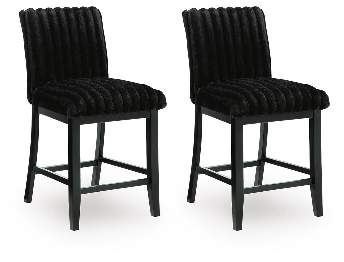 Mervannie Counter Height Barstool - Black (1)