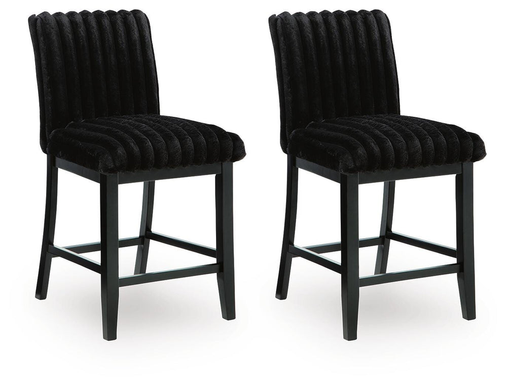Mervannie Counter Height Barstool - Black (1)