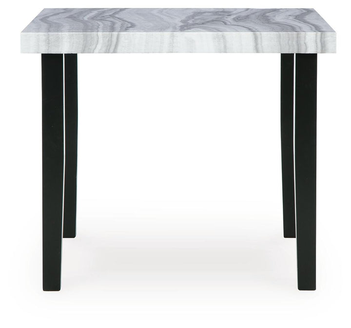 Mervannie Counter Height Dining Table - Gray/Black (3)