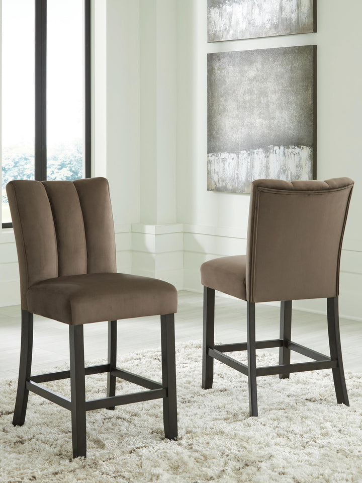 Jeshina Counter Height Barstool - Dark Brown (2)