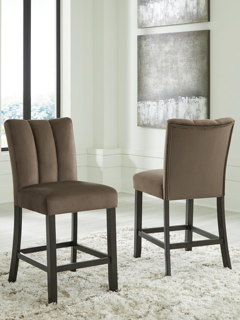 Jeshina Counter Height Barstool - Dark Brown (2)