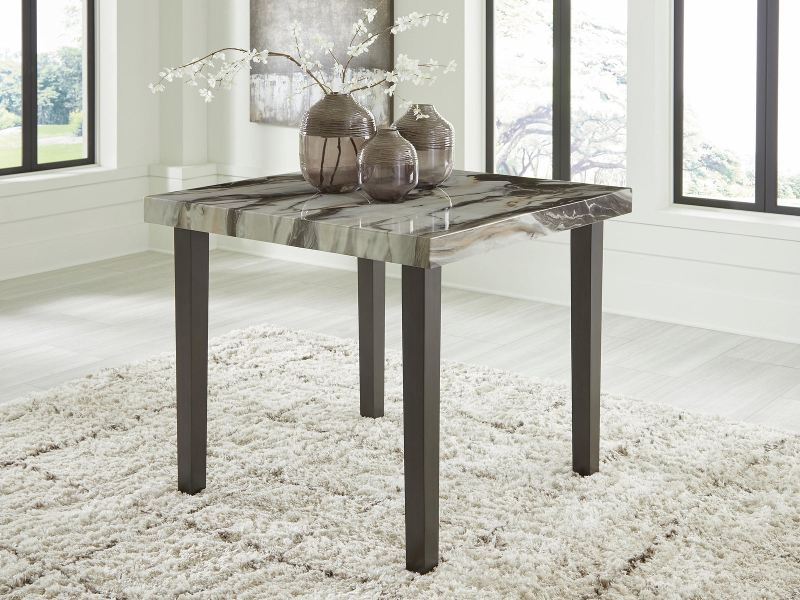 Jeshina Counter Height Dining Table - Dark Brown (2)