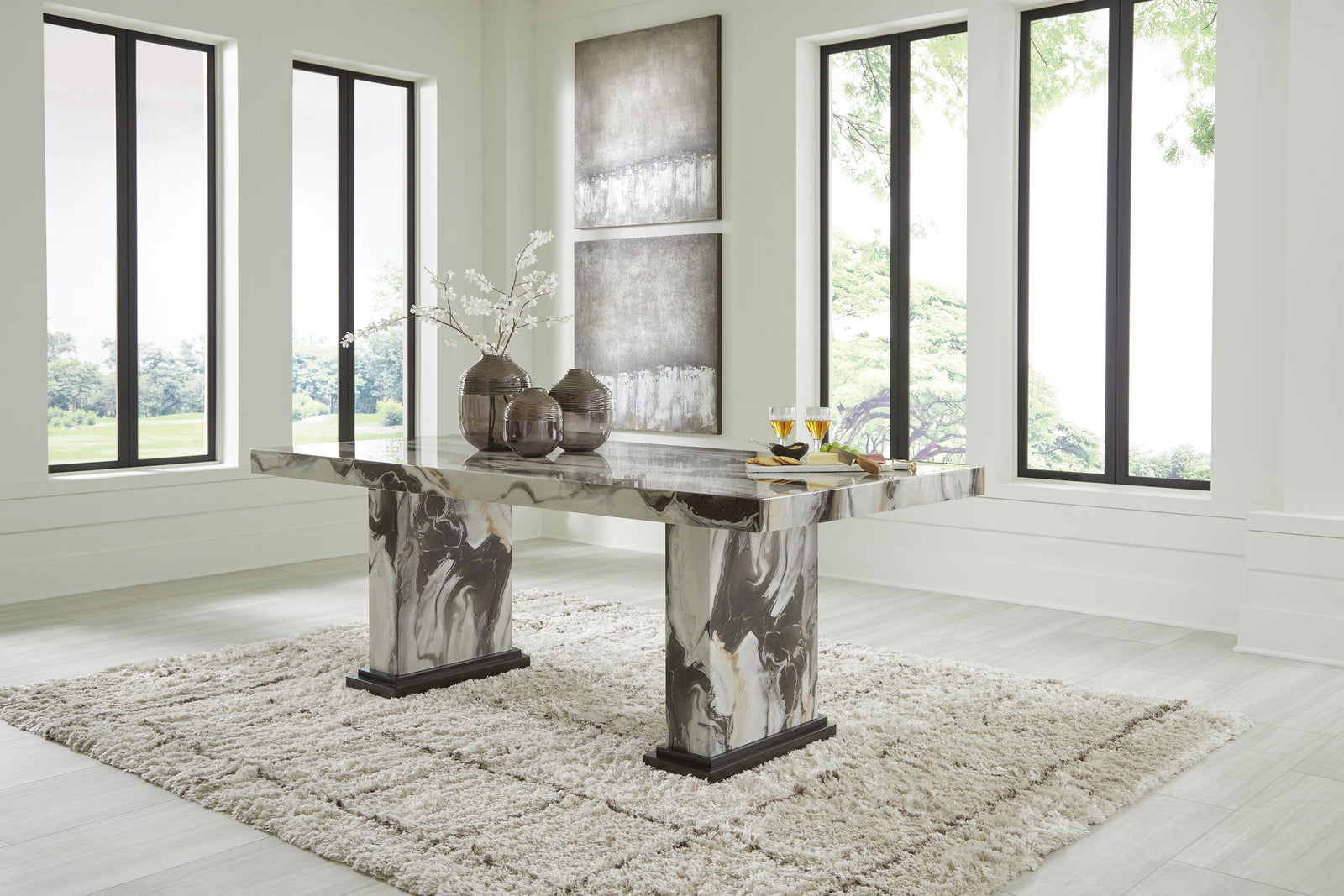Jeshina Dining Table - Dark Brown (2)