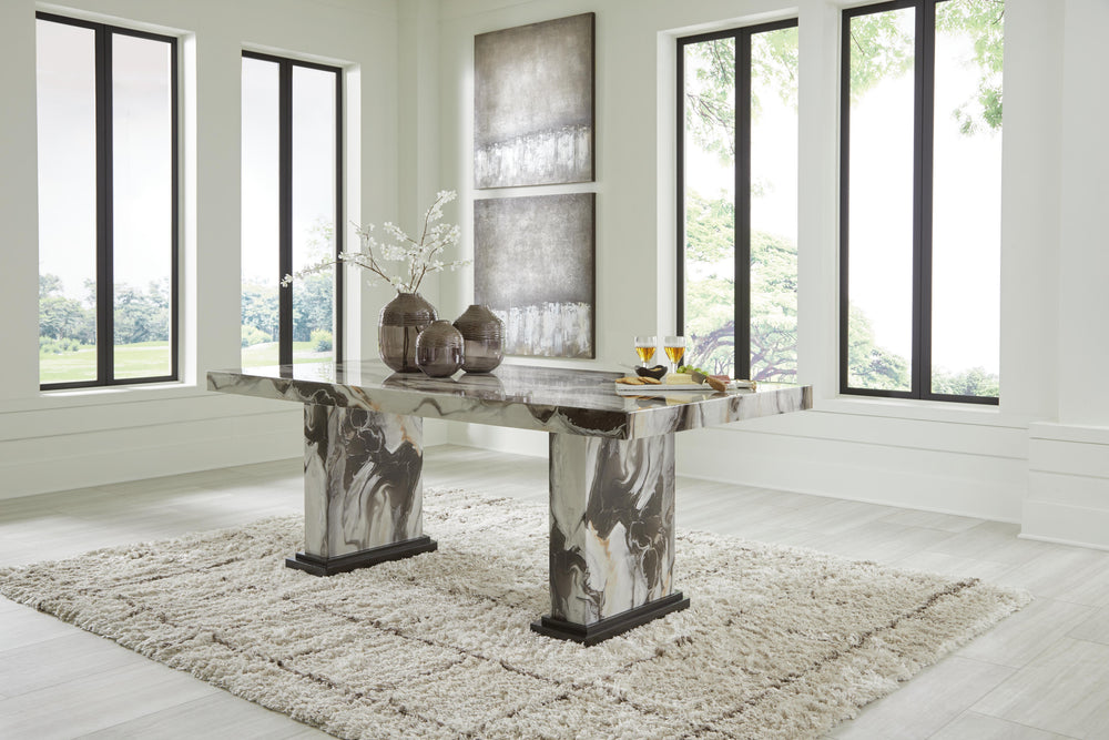 Jeshina Dining Table - Dark Brown (2)