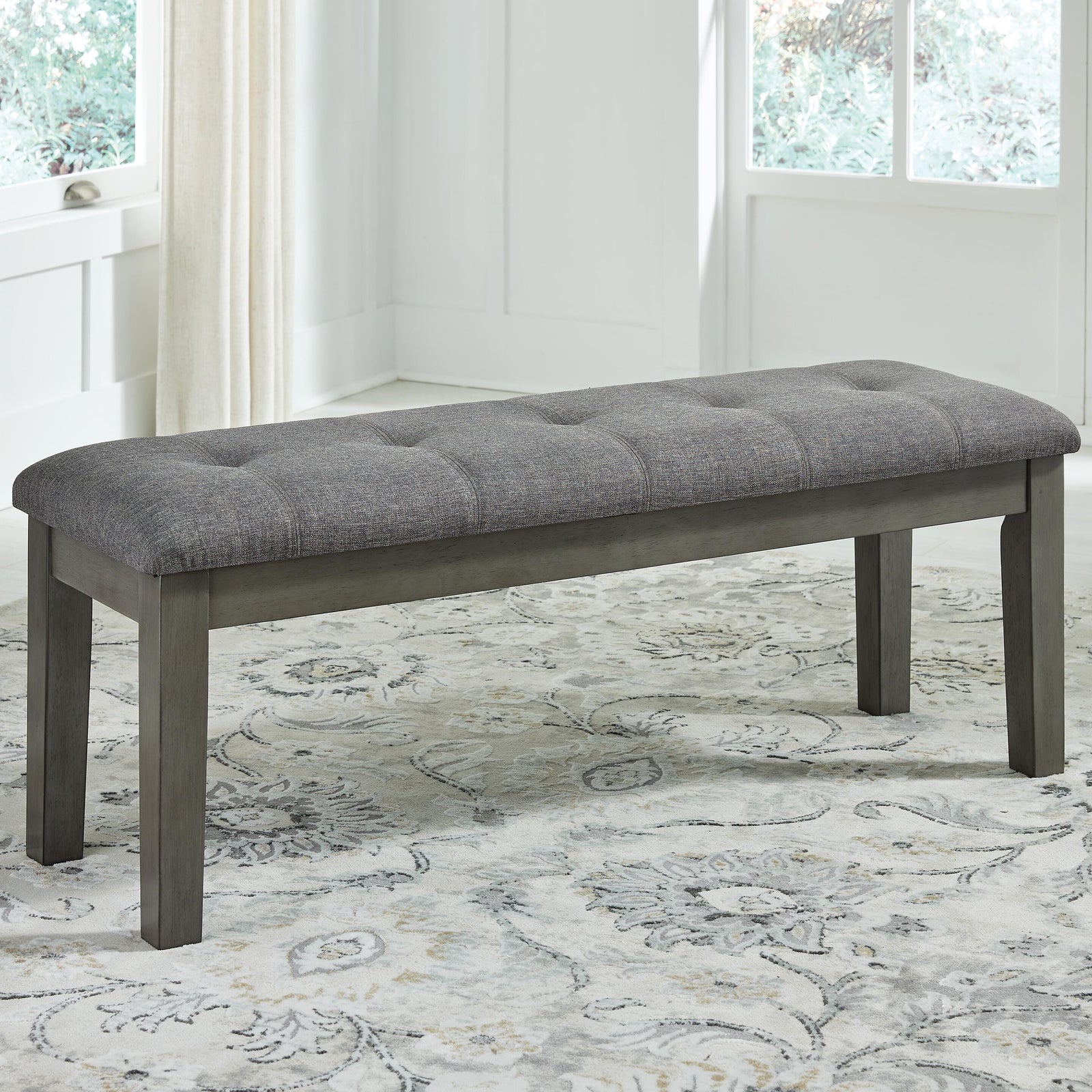 Hallanden 50" Dining Bench - Dark Gray (2)