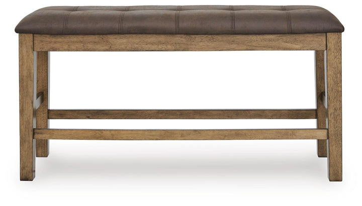 Urbinforte Counter Height Dining Bench - Light Brown (3)
