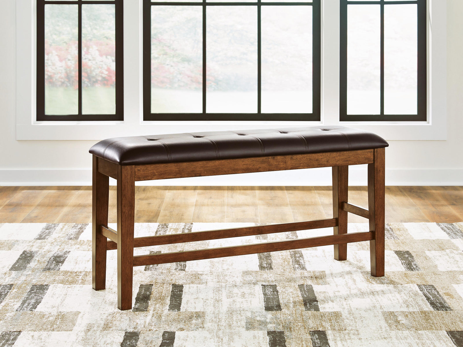 Ralene Counter Height Dining Bench - Light Brown (2)