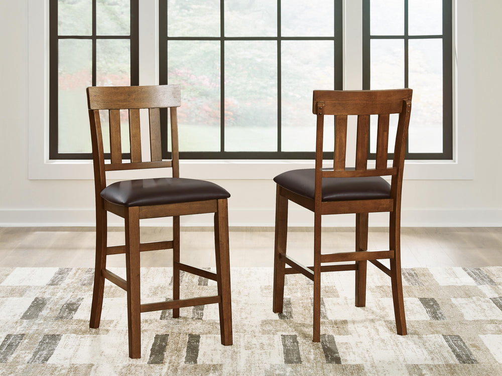 Ralene Counter Height Bar Stool - Light Brown (2)