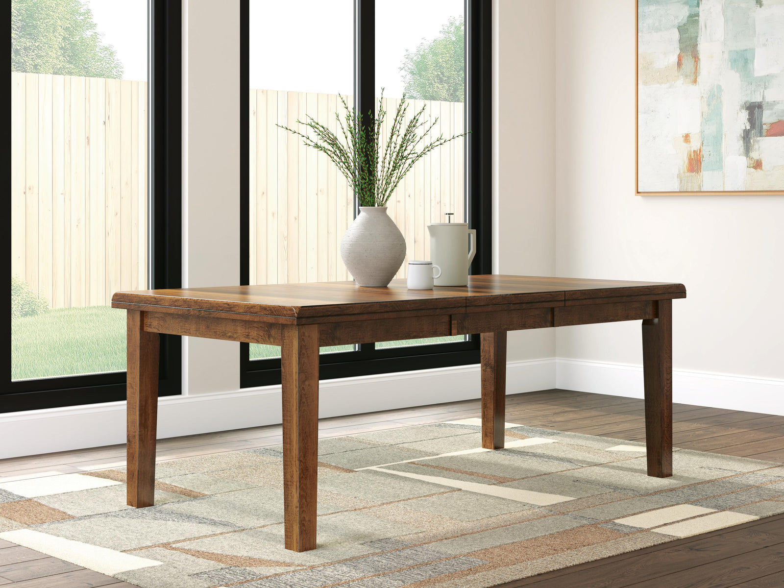 Ralene Dining Extension Table - Light Brown (2)