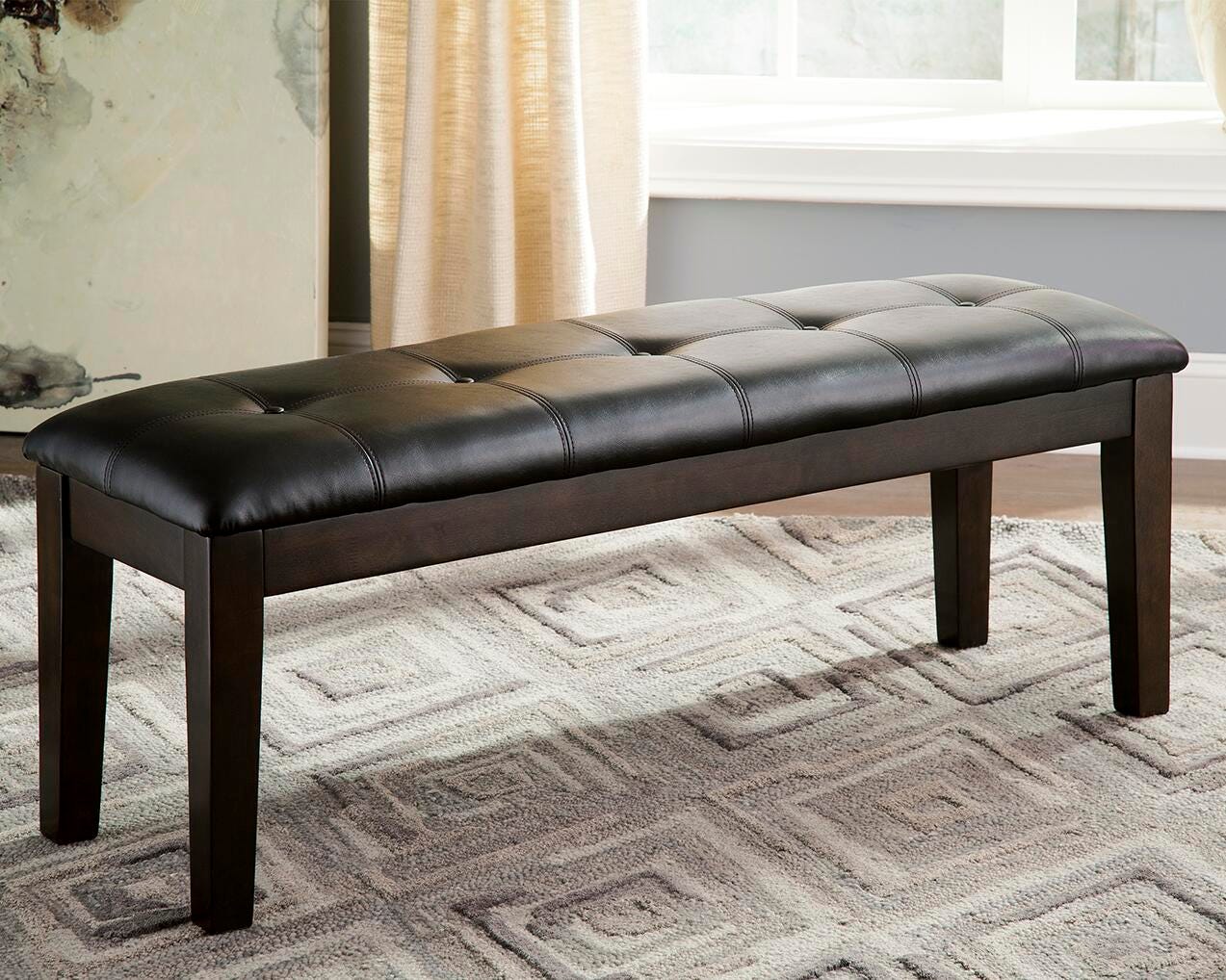 Haddigan Dining Bench - Dark Brown (2)