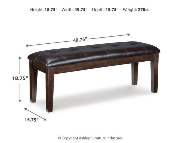 Haddigan Dining Bench - Dark Brown (4)
