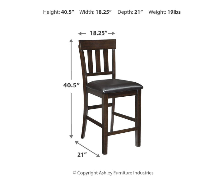 Haddigan Counter Height Bar Stool - Dark Brown (9)