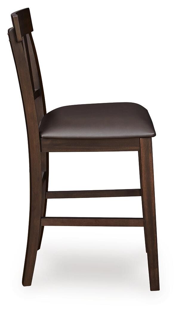 Haddigan Counter Height Bar Stool - Dark Brown (5)
