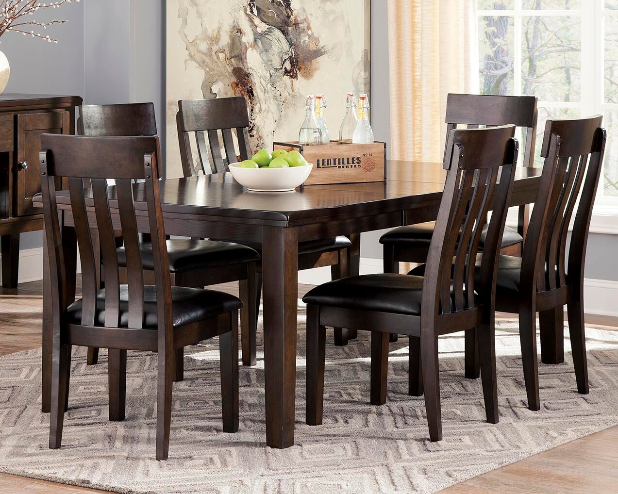 Haddigan Dining Extension Table - Dark Brown (2)