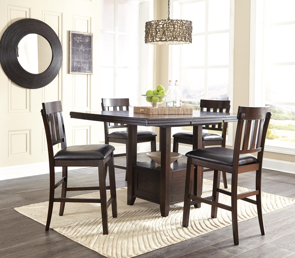 Haddigan Counter Height Bar Stool - Dark Brown (8)