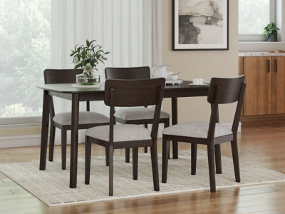 Mallenette Dining Table and 4 Chairs (Set of 5) - Dark Brown | Ashley Furniture