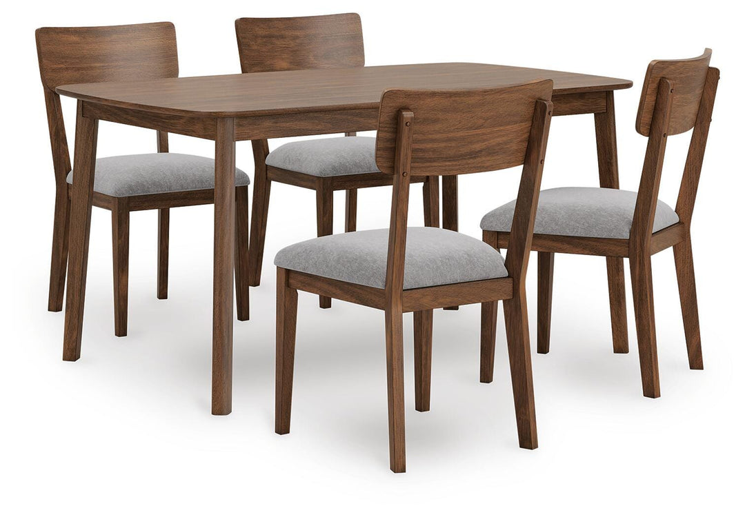 Tameride Dining Table and 4 Chairs (Set of 5) - Dark Brown (1)
