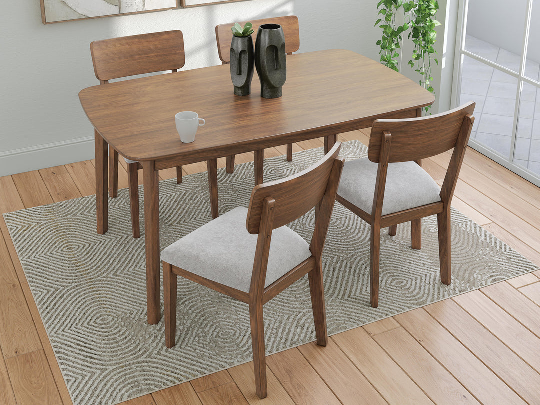 Tameride Dining Table and 4 Chairs (Set of 5) - Dark Brown (9)