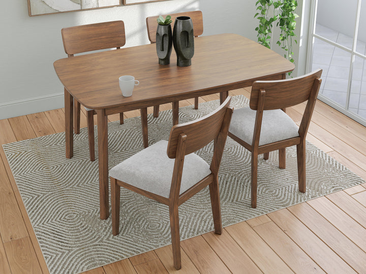 Tameride Dining Table and 4 Chairs (Set of 5) - Dark Brown (9)