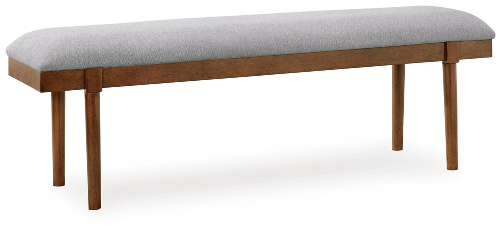 Lyncott 59" Upholstered Dining Bench - Gray (1)