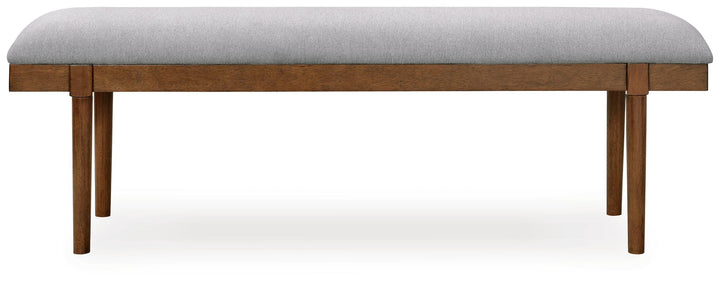 Lyncott 59" Upholstered Dining Bench - Gray (3)