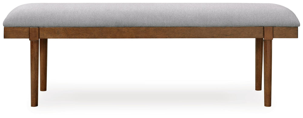 Lyncott 59" Upholstered Dining Bench - Gray (3)