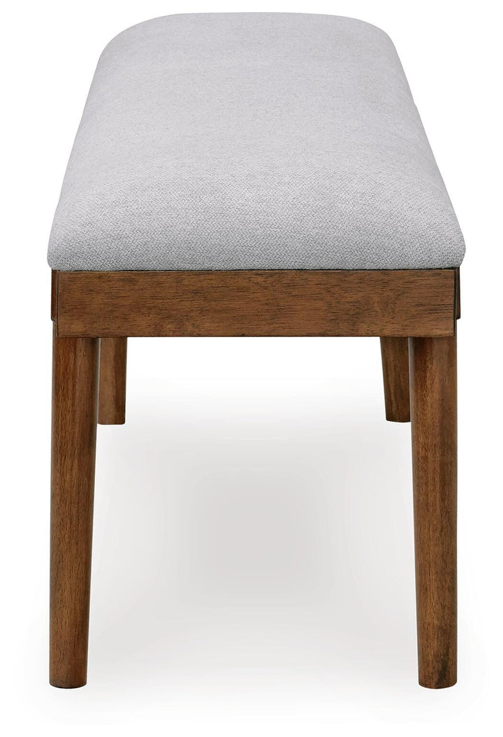 Lyncott 59" Upholstered Dining Bench - Gray (4)