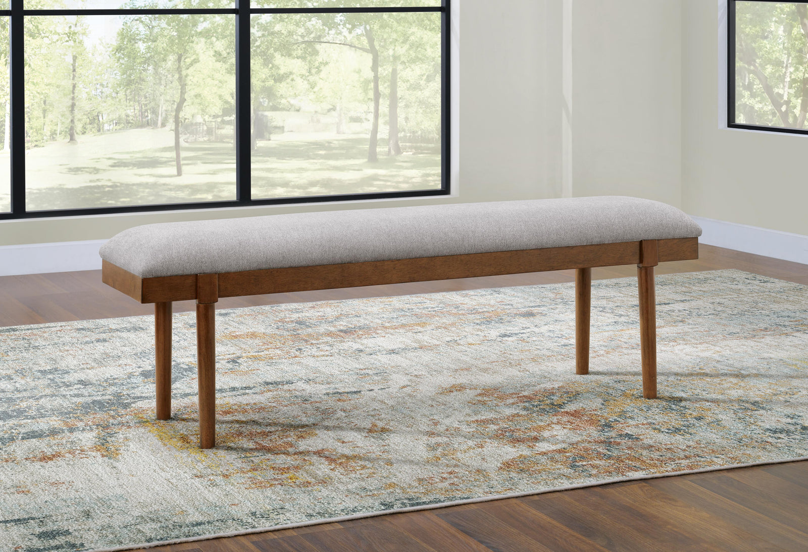 Lyncott 59" Upholstered Dining Bench - Gray (2)