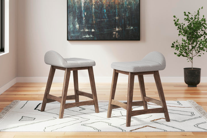 Lyncott Counter Height Bar Stool - Pearl Silver (9)