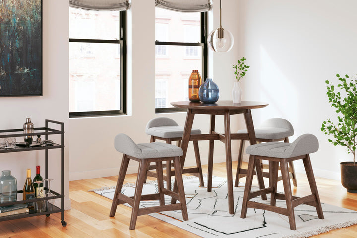 Lyncott Counter Height Bar Stool - Pearl Silver (10)
