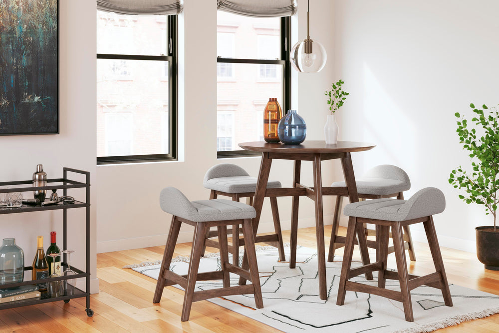 Lyncott Counter Height Bar Stool - Pearl Silver (10)