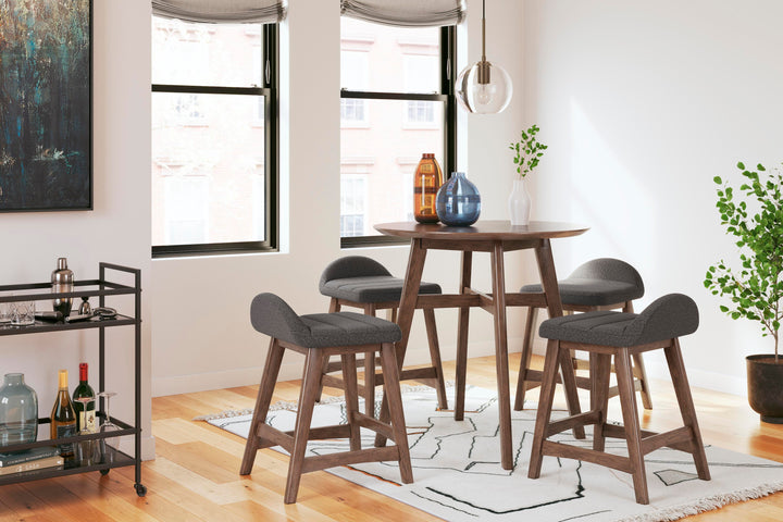 Lyncott Counter Height Bar Stool - Dark Gray (10)