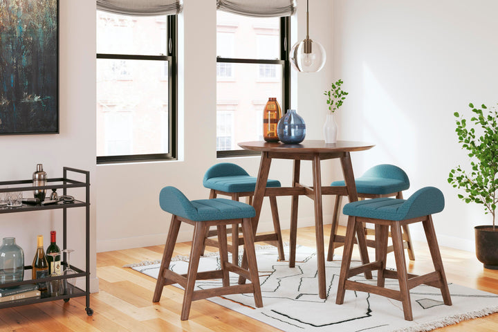 Lyncott Counter Height Bar Stool - Blue (11)