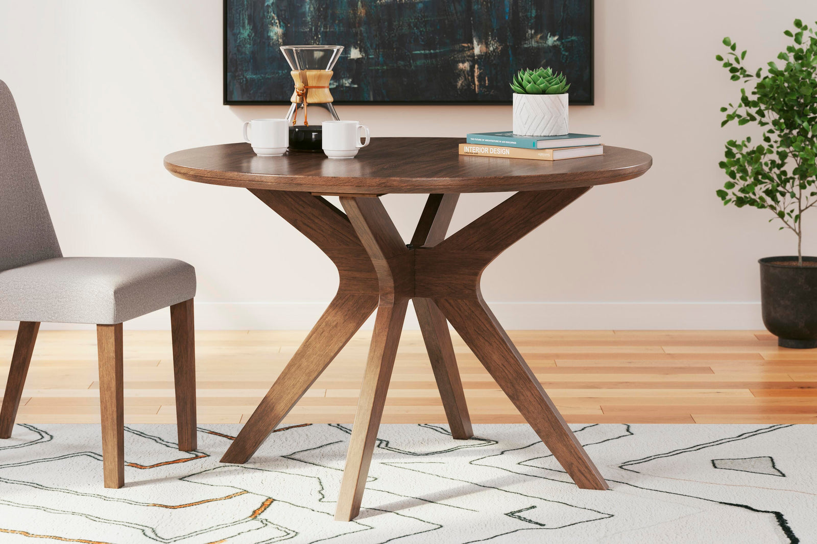 Lyncott Dining Table - Dark Brown (2)