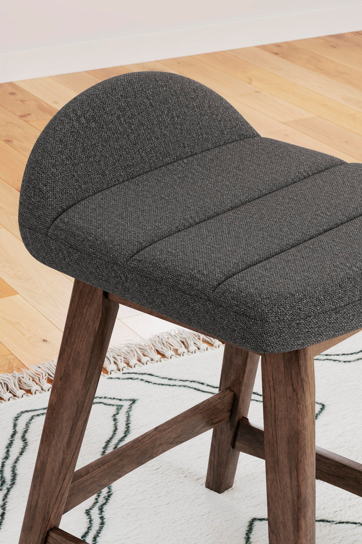 Lyncott Counter Height Bar Stool - Dark Gray (8)