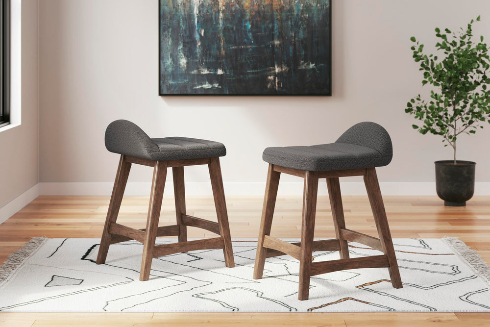 Lyncott Counter Height Bar Stool - Dark Gray (9)