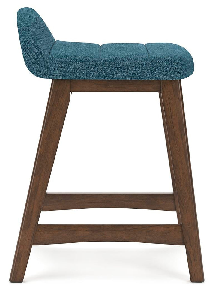 Lyncott Counter Height Bar Stool - Blue (7)