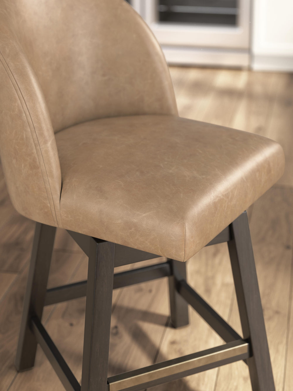 Neymorton Counter Height Barstool - Light Brown (8)