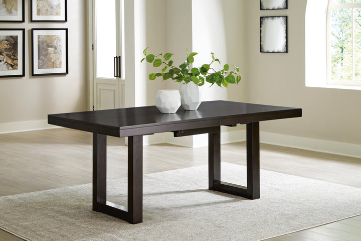 Neymorton Dining Table and 4 Chairs - Dark Grayish Brown (10)