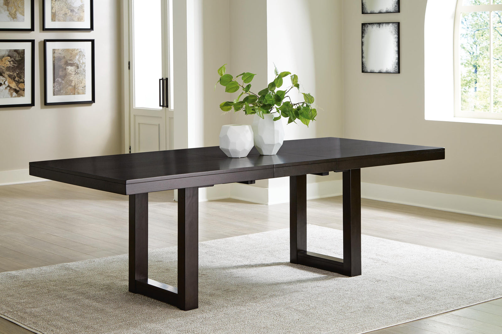 Neymorton Dining Extension Table - Dark Brown (2)