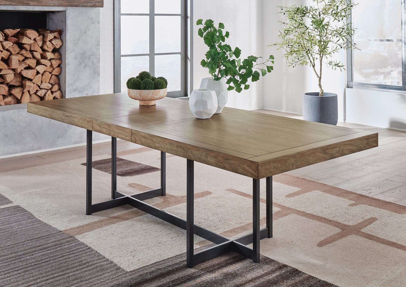Tomtyn Dining Extension Table - Light Brown (2)