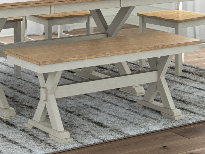 Purlaney 48" Dining Bench - White (2)