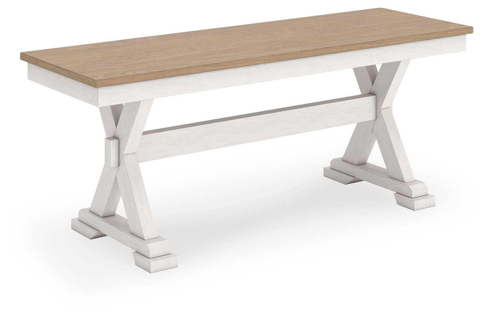 Purlaney 48" Dining Bench - White (1)