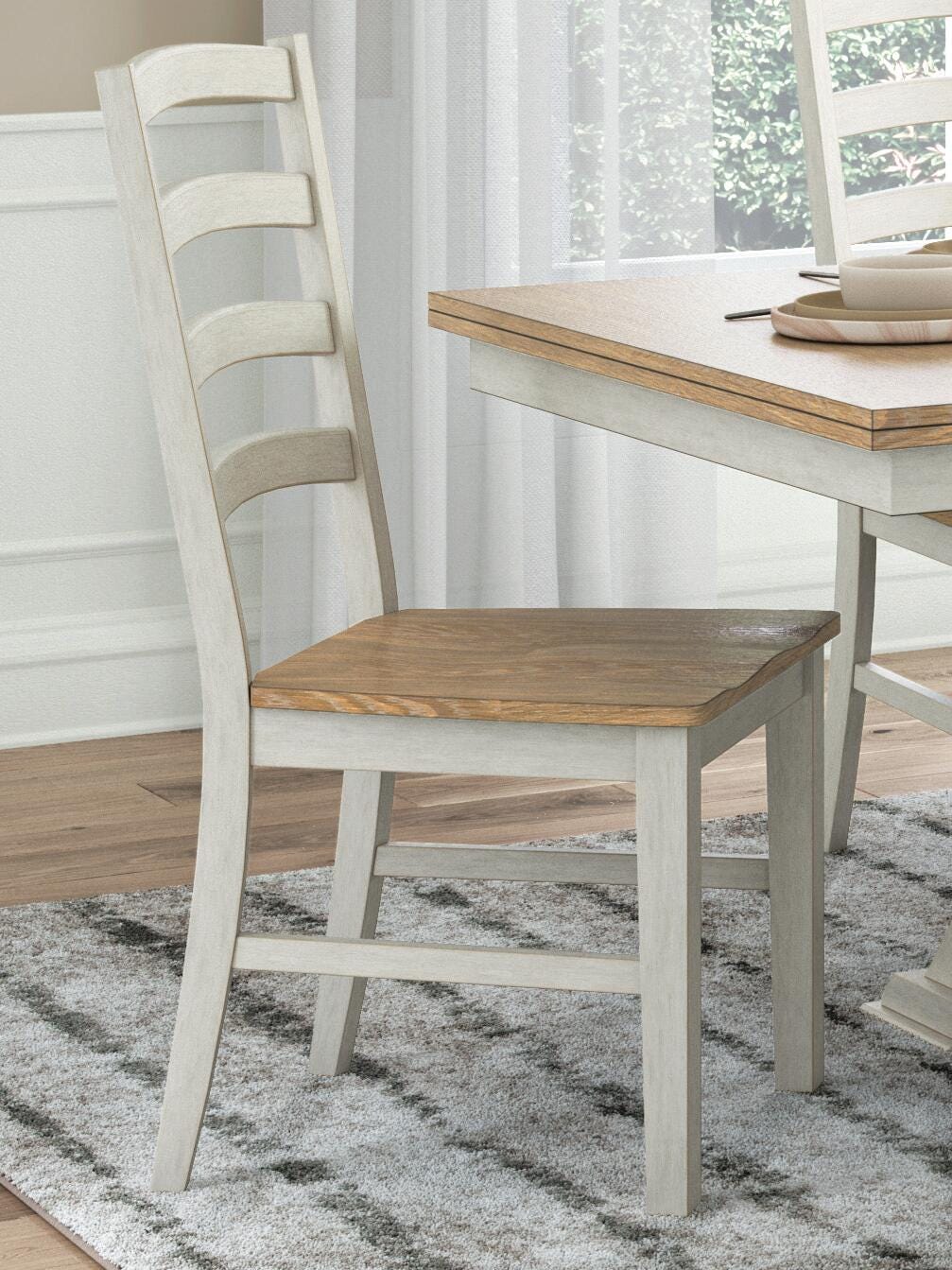 Purlaney Dining Chair - White (2)
