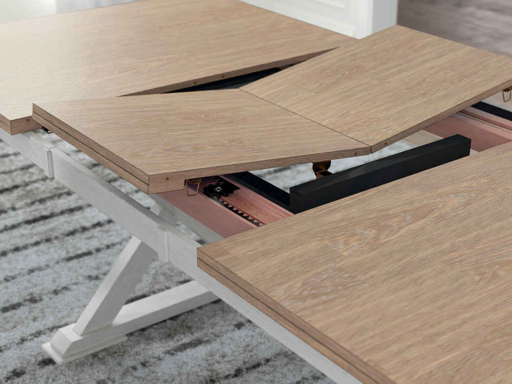 Purlaney Dining Butterfly Extension Table - White (10)