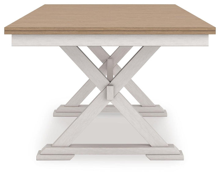 Purlaney Dining Butterfly Extension Table - White (4)
