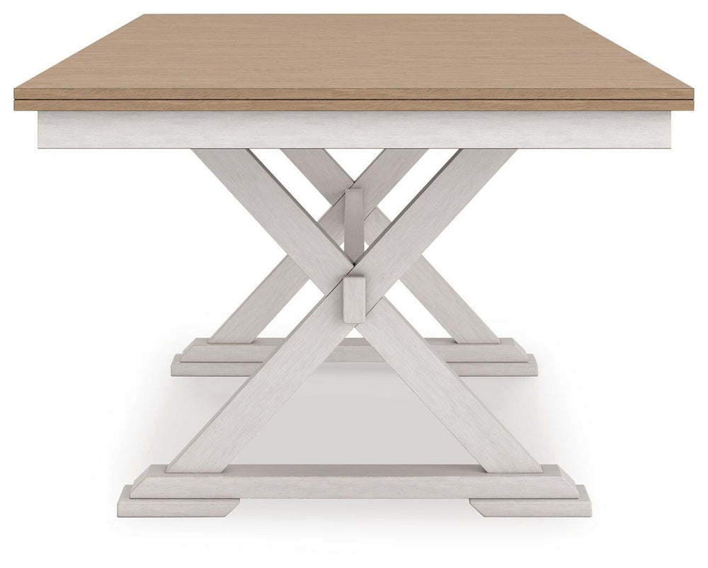 Purlaney Dining Butterfly Extension Table - White (4)